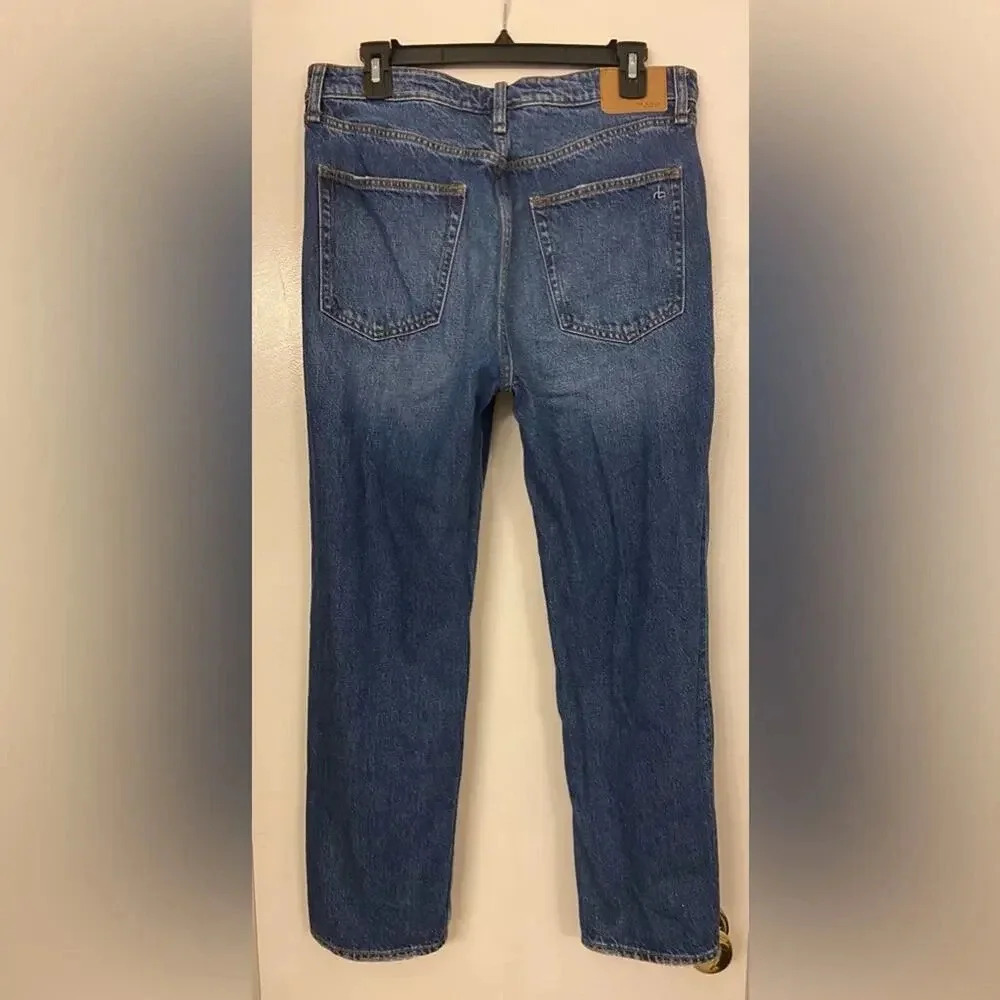 Rag & Bone Nina High Rise Ankle Cigarette Jeans Ash Blue Size 30 - Picture 5 of 12